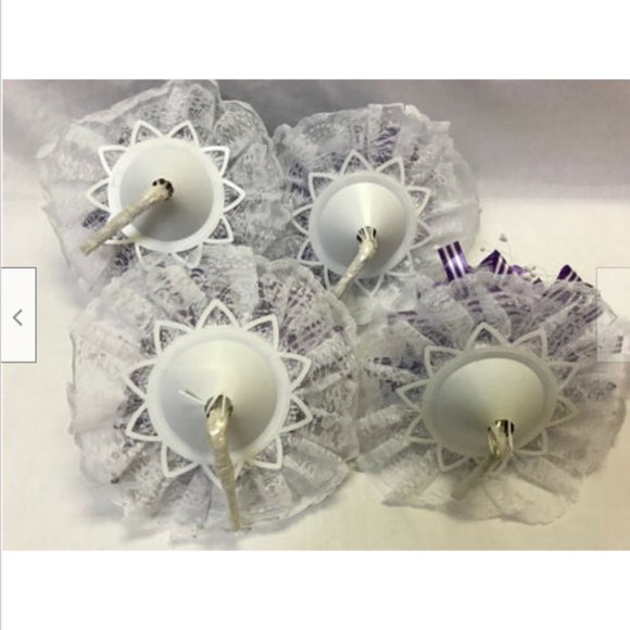 Purple Floral Bouquet Bridal Wedding Bridesmaid Set of 5 Artificial Flowers - Picture 11 of 11
